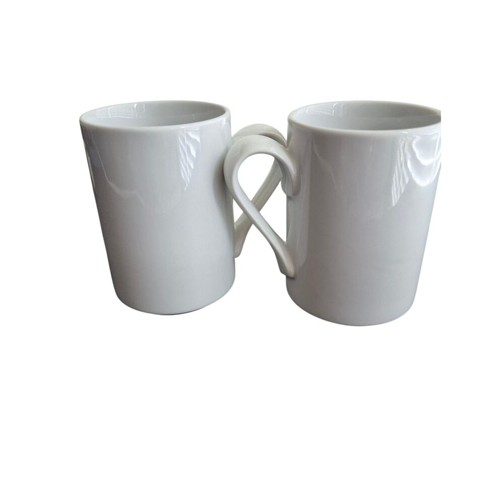 Vtg Dansk Bisserup White Coffee Mug Bistro Cup Thailand Discontinued Mint Set 2